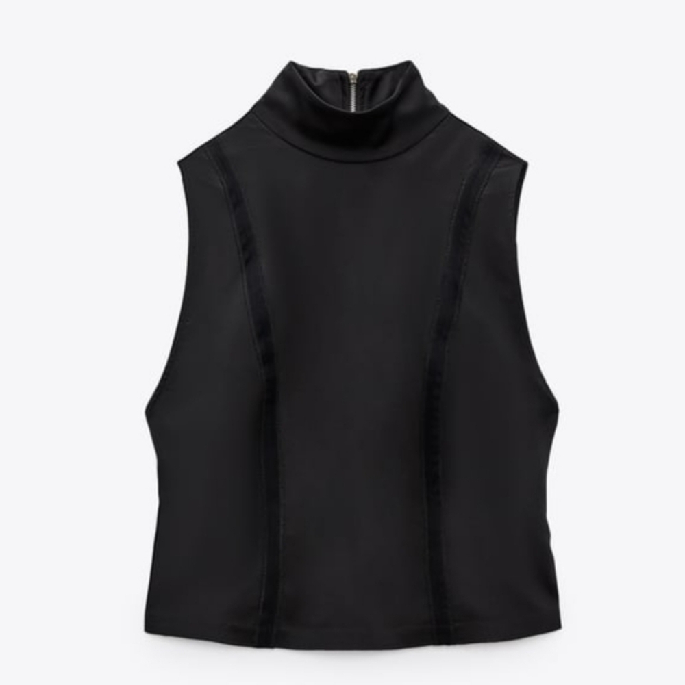 Zara Satin Effect Top NWT